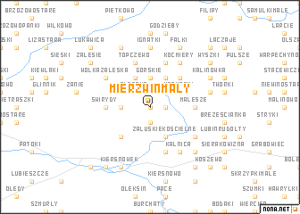 map of Mierzwin Mały