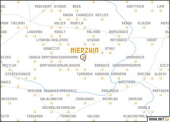 map of Mierzwin