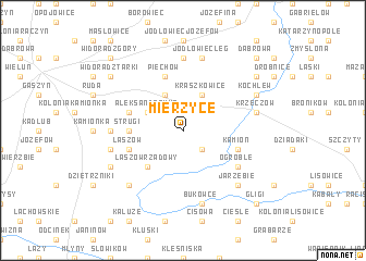 map of Mierzyce