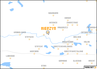 map of Mierzyn