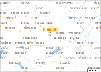 map of Mieścin