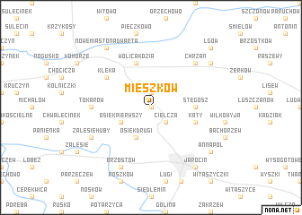 map of Mieszków