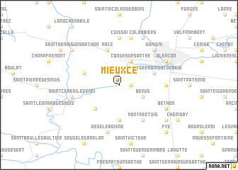 map of Mieuxcé