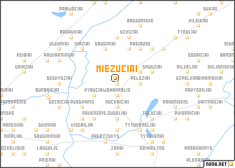 map of Miežučiai