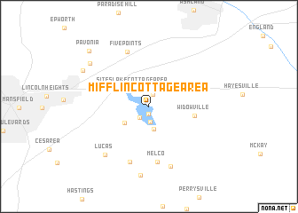 map of Mifflin Cottage Area