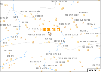 map of Migalovci