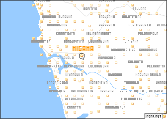 map of Migama