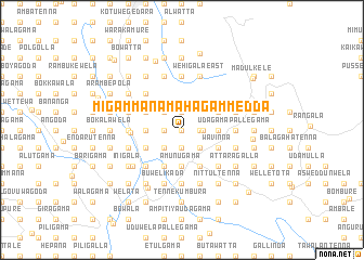 map of Migammana Mahagammedda