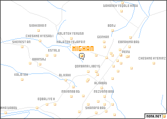 map of Mīghān