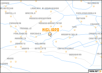 map of Migliaro