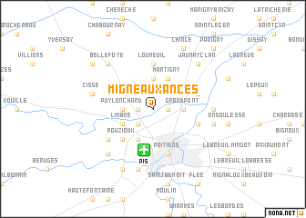 map of Migné-Auxances