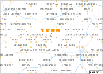 map of Mignères