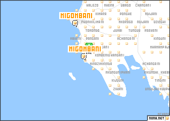 map of Migombani