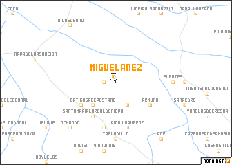 map of Migueláñez