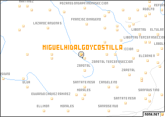 map of Miguel Hidalgo y Costilla