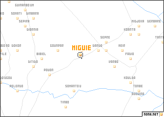 map of Miguié