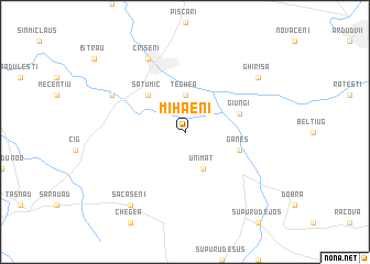 map of Mihăeni