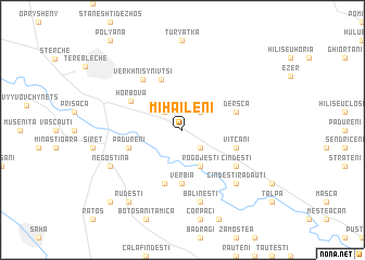 map of Mihăileni