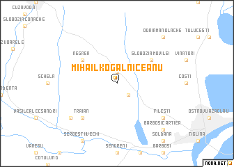 map of Mihail Kogălniceanu