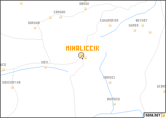 map of Mihalıçcık