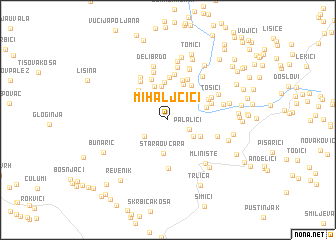 map of Mihaljčići