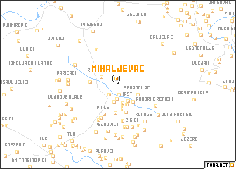 map of Mihaljevac