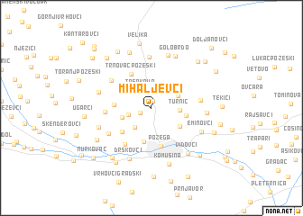 map of Mihaljevci