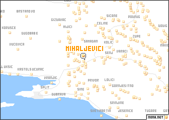 map of Mihaljevići