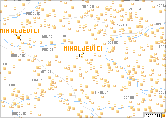 map of Mihaljevići