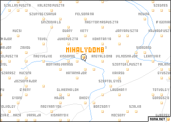 map of Mihálydomb