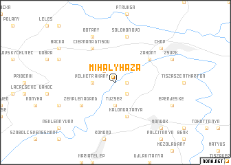 map of Mihályháza