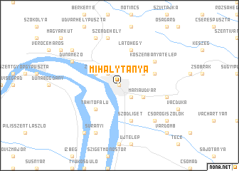 map of Mihálytanya