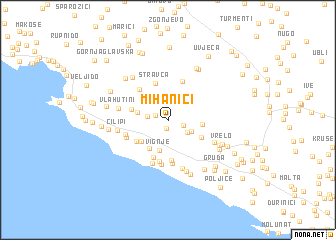 map of Mihanići