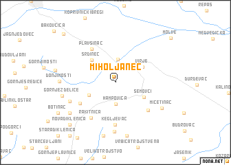 map of Miholjanec