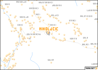 map of Miholjčić