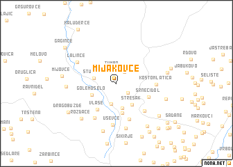 map of Mijakovce