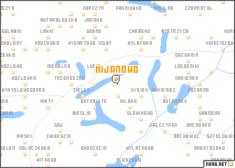 map of Mijanowo
