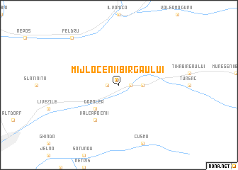 map of Mijlocenii Bîrgăului