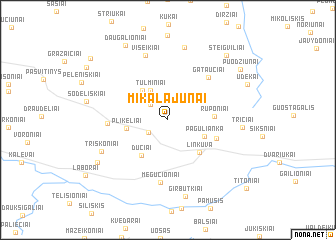 map of Mikalajūnai