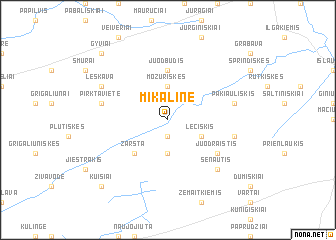 map of Mikalinė