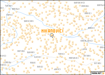 map of Mikanovići