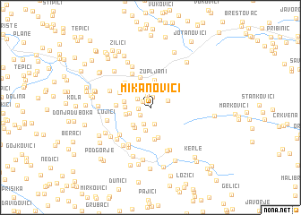 map of Mikanovići