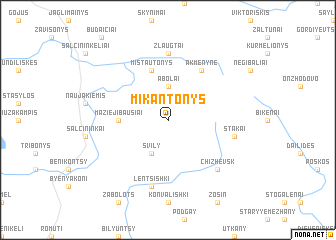 map of Mikantonys