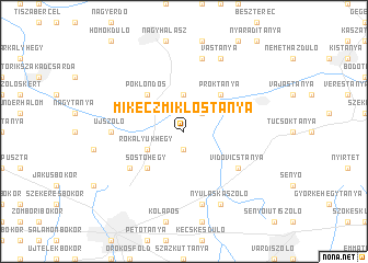 map of Mikecz Miklós Tanya