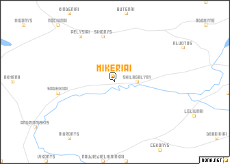 map of Mikeriai