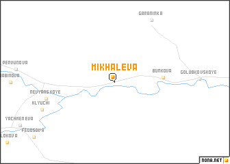 map of Mikhalëva