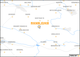 map of Mikhalëvka