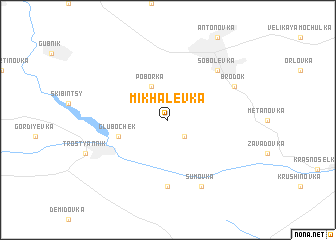 map of Mikhalëvka