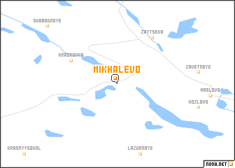 map of Mikhalëvo