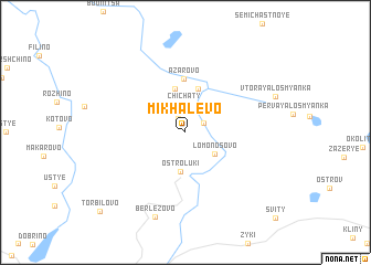 map of Mikhalëvo